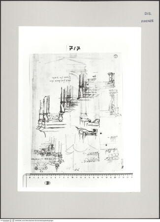 Vorderseite von Centro Studi Antonio Sangallo il Giovane, Montefiascone [http://creativecommons.org/publicdomain/mark/1.0/] Studien für Kamine - , bh595386_recto. Foto.