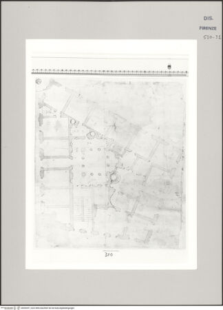 Vorderseite von Centro Studi Antonio Sangallo il Giovane, Montefiascone [http://creativecommons.org/publicdomain/mark/1.0/] Kopie nach Raffaels Plan für dessen Haus in Rom - , bh595397_recto. Foto.