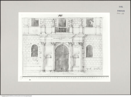 Vorderseite von Centro Studi Antonio Sangallo il Giovane, Montefiascone [http://creativecommons.org/publicdomain/mark/1.0/] Rom, Studie für das Portal der Cancelleria - , bh595399_recto. Foto.