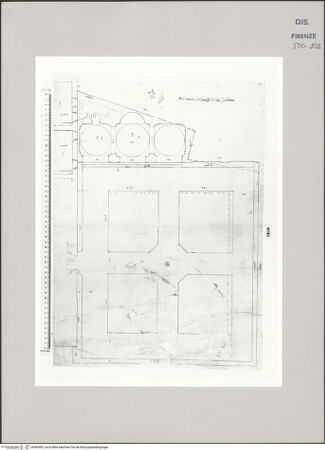 Vorderseite von Centro Studi Antonio Sangallo il Giovane, Montefiascone [http://creativecommons.org/publicdomain/mark/1.0/] Rom, Cancelleria, Gartenplan - , bh595403_recto. Foto.