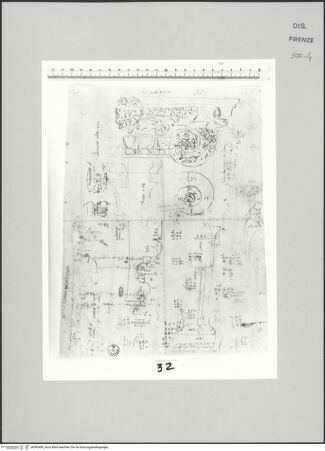 Vorderseite von Centro Studi Antonio Sangallo il Giovane, Montefiascone [http://creativecommons.org/publicdomain/mark/1.0/] Rom, Alt-St. Peter, Studien zu einer Säule - , bh595409_recto. Foto.