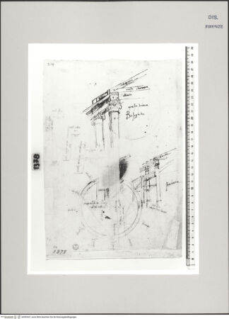 Vorderseite von Centro Studi Antonio Sangallo il Giovane, Montefiascone [http://creativecommons.org/publicdomain/mark/1.0/] Studien zu Bauelementen - , bh595437_recto. Foto.