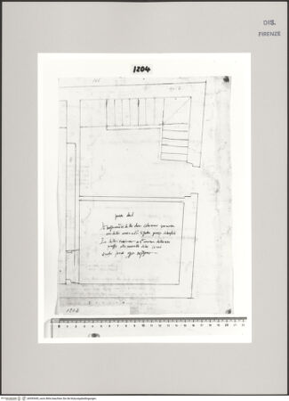 Vorderseite von Centro Studi Antonio Sangallo il Giovane, Montefiascone [http://creativecommons.org/publicdomain/mark/1.0/] Grundriss eines Hauses - , bh595445_recto. Foto.