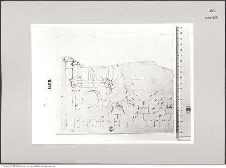 Vorderseite von Centro Studi Antonio Sangallo il Giovane, Montefiascone [http://creativecommons.org/publicdomain/mark/1.0/] Rom, Forum Transitorium, Studien nach dem dorischen Tempel - , bh595446_recto. Foto.