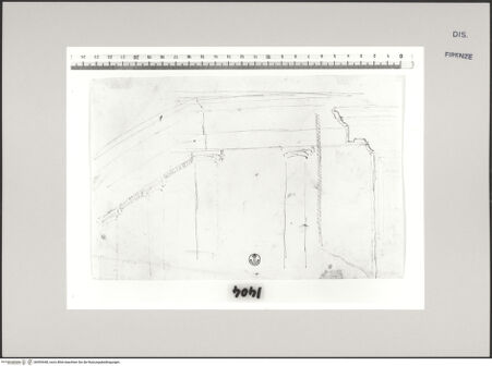 Vorderseite von Centro Studi Antonio Sangallo il Giovane, Montefiascone [http://creativecommons.org/publicdomain/mark/1.0/] Rom, Forum Holitorium, Studien nach dem dorischen Tempel - , bh595448_recto. Foto.