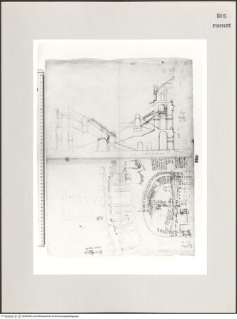 Vorderseite von Centro Studi Antonio Sangallo il Giovane, Montefiascone [https://www.deutsche-digitale-bibliothek.de/content/lizenzen/rv-ez/] Rom, Grundriss des Marcellustheaters - , bh595456_recto. Foto.