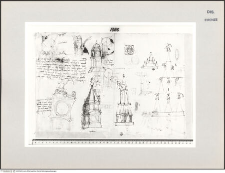 Vorderseite von Centro Studi Antonio Sangallo il Giovane, Montefiascone [https://www.deutsche-digitale-bibliothek.de/content/lizenzen/rv-ez/] Studien zum Mausoleum von Halikarnaß - , bh595463_recto. Foto.