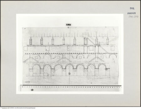 Vorderseite von Centro Studi Antonio Sangallo il Giovane, Montefiascone [https://www.deutsche-digitale-bibliothek.de/content/lizenzen/rv-ez/] Rom, Kolosseum, Längsschnitt - , bh595467_recto. Foto.