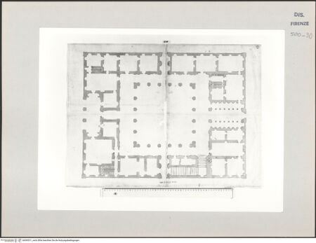Vorderseite von Centro Studi Antonio Sangallo il Giovane, Montefiascone [https://www.deutsche-digitale-bibliothek.de/content/lizenzen/rv-ez/] Rom, Palazzo Farnese, Grundriss - , bh595511_recto. Foto.