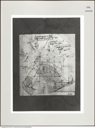 Vorderseite von Centro Studi Antonio Sangallo il Giovane, Montefiascone [https://www.deutsche-digitale-bibliothek.de/content/lizenzen/rv-ez/] Vitruvianisches Schema für ein lateinisches Theater - , bh595517_recto. Foto.