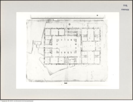 Vorderseite von Centro Studi Antonio Sangallo il Giovane, Montefiascone [https://www.deutsche-digitale-bibliothek.de/content/lizenzen/rv-ez/] Orvieto, Palazzo Pucci, Grundriss - , bh595531_recto. Foto.