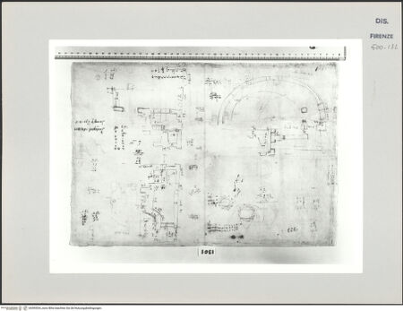 Vorderseite von Centro Studi Antonio Sangallo il Giovane, Montefiascone [https://www.deutsche-digitale-bibliothek.de/content/lizenzen/rv-ez/] Ferento, Theater, Grundrissstudien - , bh595534_recto. Foto.