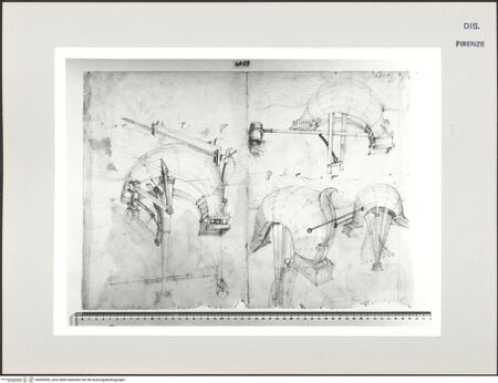 Vorderseite von Centro Studi Antonio Sangallo il Giovane, Montefiascone [https://www.deutsche-digitale-bibliothek.de/content/lizenzen/rv-ez/] Mechanismus, um feindliche Schiffe zu versenken - , bh595552_recto. Foto.