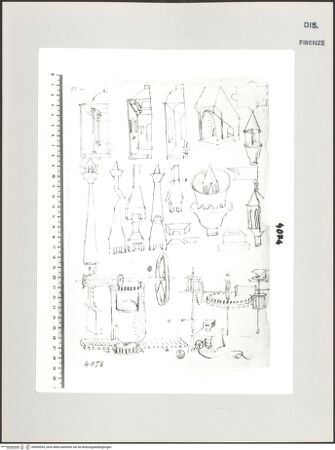 Vorderseite von Centro Studi Antonio Sangallo il Giovane, Montefiascone [https://www.deutsche-digitale-bibliothek.de/content/lizenzen/rv-ez/] Studien zu einem Drehgrill - , bh595554_recto. Foto.