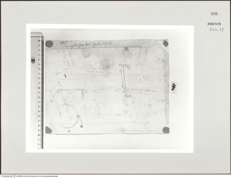 Vorderseite von Centro Studi Antonio Sangallo il Giovane, Montefiascone [https://www.deutsche-digitale-bibliothek.de/content/lizenzen/rv-ez/] Skizzen zu einer antiken Wanne - , bh595565_recto. Foto.