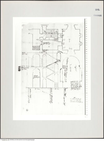 Vorderseite von Centro Studi Antonio Sangallo il Giovane, Montefiascone [https://www.deutsche-digitale-bibliothek.de/content/lizenzen/rv-ez/] Rom, Palazzo Farnese, Studien zum Treppenhaus - , bh595583_recto. Foto.