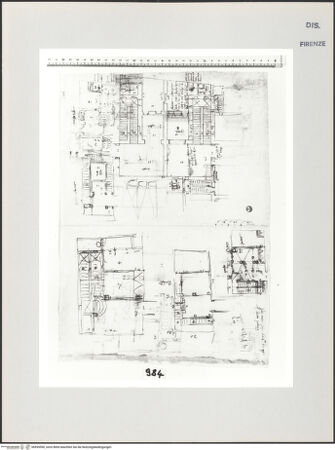 Vorderseite von Centro Studi Antonio Sangallo il Giovane, Montefiascone [https://www.deutsche-digitale-bibliothek.de/content/lizenzen/rv-ez/] Rom, Palazzo Sangallo (später Sacchetti), Grundrissstudien - , bh595590_recto. Foto.