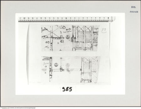 Vorderseite von Centro Studi Antonio Sangallo il Giovane, Montefiascone [https://www.deutsche-digitale-bibliothek.de/content/lizenzen/rv-ez/] Rom, Palazzo Sangallo (später Sacchetti), Grundrissstudien - , bh595592_recto. Foto.