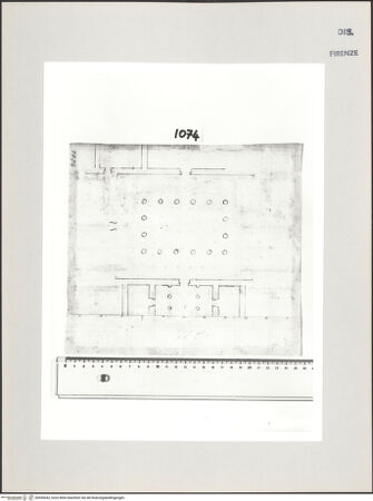 Vorderseite von Centro Studi Antonio Sangallo il Giovane, Montefiascone [https://www.deutsche-digitale-bibliothek.de/content/lizenzen/rv-ez/] Orvieto, Palazzo Pucci, Grundrissentwurf für das Vestibül - , bh595642_recto. Foto.
