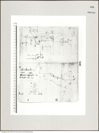 Vorderseite von Centro Studi Antonio Sangallo il Giovane, Montefiascone [https://www.deutsche-digitale-bibliothek.de/content/lizenzen/rv-ez/] Studie zu einem Portal - , bh595652_recto. Foto.