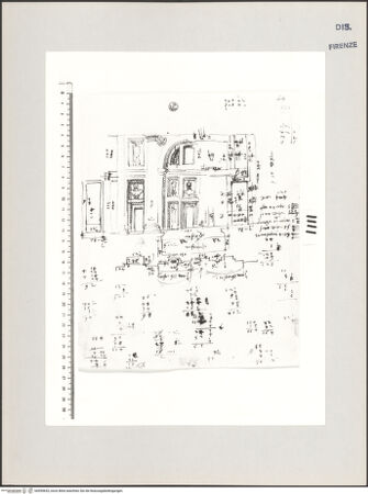 Vorderseite von Centro Studi Antonio Sangallo il Giovane, Montefiascone [https://www.deutsche-digitale-bibliothek.de/content/lizenzen/rv-ez/] Rom, Palazzo Sangallo, Projekt für eine Hoffassade - , bh595653_recto. Foto.