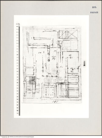 Vorderseite von Centro Studi Antonio Sangallo il Giovane, Montefiascone [https://www.deutsche-digitale-bibliothek.de/content/lizenzen/rv-ez/] Orvieto, Palazzo Pucci, Grundrissstudie - , bh595655_recto. Foto.