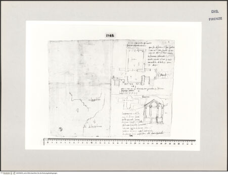 Vorderseite von Centro Studi Antonio Sangallo il Giovane, Montefiascone [https://www.deutsche-digitale-bibliothek.de/content/lizenzen/rv-ez/] Spoleto, Tempel des Clitumnus, Grundriss und Fassade - , bh595695_recto. Foto.