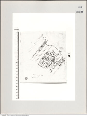 Vorderseite von Centro Studi Antonio Sangallo il Giovane, Montefiascone [https://www.deutsche-digitale-bibliothek.de/content/lizenzen/rv-ez/] Rom, Porta del Popolo, Gebälk - , bh595714_recto. Foto.