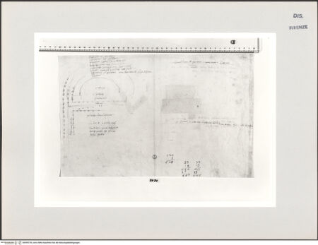 Vorderseite von Centro Studi Antonio Sangallo il Giovane, Montefiascone [https://www.deutsche-digitale-bibliothek.de/content/lizenzen/rv-ez/] Rom, Pompeiustheater, Grundriss - , bh595720_recto. Foto.