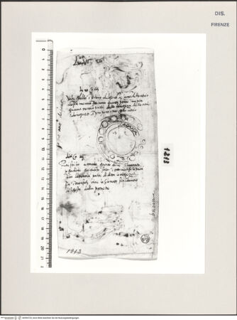 Vorderseite von Centro Studi Antonio Sangallo il Giovane, Montefiascone [https://www.deutsche-digitale-bibliothek.de/content/lizenzen/rv-ez/] Grundriss eines Rundbaus - , bh595725_recto. Foto.