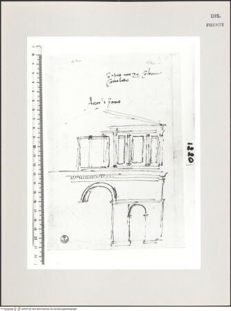 Vorderseite von Centro Studi Antonio Sangallo il Giovane, Montefiascone [https://www.deutsche-digitale-bibliothek.de/content/lizenzen/rv-ez/] Fano, Augustusbogen, Ansicht - , bh595728_recto. Foto.