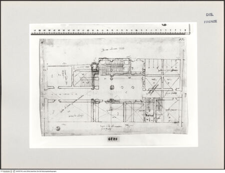 Vorderseite von Centro Studi Antonio Sangallo il Giovane, Montefiascone [https://www.deutsche-digitale-bibliothek.de/content/lizenzen/rv-ez/] Rom, Grundriss für einen Palast - , bh595745_recto. Foto.