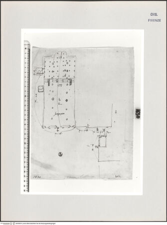 Vorderseite von Centro Studi Antonio Sangallo il Giovane, Montefiascone [https://www.deutsche-digitale-bibliothek.de/content/lizenzen/rv-ez/] Florenz, San Miniato al Monte, Grundriss - , bh595814_recto. Foto.