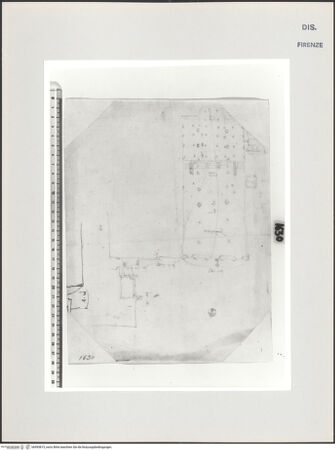 Vorderseite von Centro Studi Antonio Sangallo il Giovane, Montefiascone [https://www.deutsche-digitale-bibliothek.de/content/lizenzen/rv-ez/] Florenz, San Miniato al Monte, Studie - , bh595815_recto. Foto.