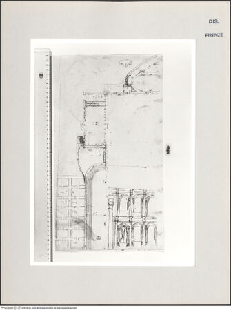 Vorderseite von Centro Studi Antonio Sangallo il Giovane, Montefiascone [https://www.deutsche-digitale-bibliothek.de/content/lizenzen/rv-ez/] Rom, Thermen des Caracalla, Grundriss und Aufriss des Frigidariums - , bh595822_recto. 
      .