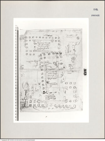 Vorderseite von Centro Studi Antonio Sangallo il Giovane, Montefiascone [https://www.deutsche-digitale-bibliothek.de/content/lizenzen/rv-ez/] Rom, Forum Holitorium, Grundriss der drei Tempel - , bh595823_recto. Foto.