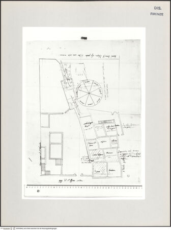 Vorderseite von Centro Studi Antonio Sangallo il Giovane, Montefiascone [https://www.deutsche-digitale-bibliothek.de/content/lizenzen/rv-ez/] Rom, Palazzo Colonna-Sciarra, Grundriss - , bh595848_recto. Foto.