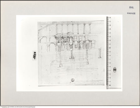 Vorderseite von Centro Studi Antonio Sangallo il Giovane, Montefiascone [https://www.deutsche-digitale-bibliothek.de/content/lizenzen/rv-ez/] Rom, Marcellus-Theater, Fassadenrekonstruktion - , bh595853_recto. Foto.