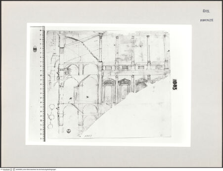 Vorderseite von Centro Studi Antonio Sangallo il Giovane, Montefiascone [https://www.deutsche-digitale-bibliothek.de/content/lizenzen/rv-ez/] Rom, Kolosseum, Schnitt - , bh595855_recto. Foto.