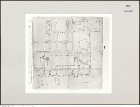 Vorderseite von Centro Studi Antonio Sangallo il Giovane, Montefiascone [https://www.deutsche-digitale-bibliothek.de/content/lizenzen/rv-ez/] Rom, Thermen des Diocletian, Grundriss - , bh595871_recto. Foto.