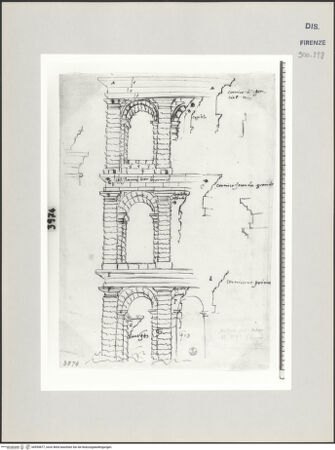 Vorderseite von Centro Studi Antonio Sangallo il Giovane, Montefiascone [https://www.deutsche-digitale-bibliothek.de/content/lizenzen/rv-ez/] Verona, Fassade der Arena - , bh595877_recto. Foto.