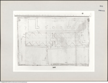 Vorderseite von Centro Studi Antonio Sangallo il Giovane, Montefiascone [https://www.deutsche-digitale-bibliothek.de/content/lizenzen/rv-ez/] Rom, Vatikanischer Palast, Grundrissstudie für die Sala Ducale - , bh595878_recto. Foto.