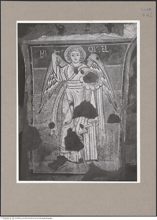 Vorderseite von Bibliotheca Hertziana [https://www.deutsche-digitale-bibliothek.de/content/lizenzen/rv-fz/] FreskenzyklusErzengel Michael - Gesamtansicht, bh595961_recto. Foto.