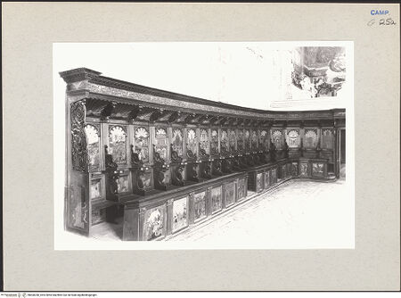 Vorderseite von Hutzel, Max [https://www.deutsche-digitale-bibliothek.de/content/lizenzen/rv-ez/] Coro dei Padri (Chor der Mönche)Dorsale mit neutestamentlichen Szenen - Gesamtansicht, bh600358_recto. Foto: Hutzel, Max.