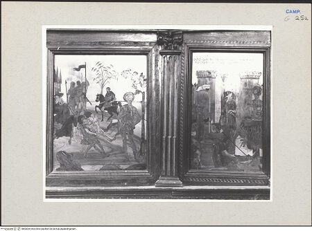 Vorderseite von Hutzel, Max [https://www.deutsche-digitale-bibliothek.de/content/lizenzen/rv-ez/] Coro dei Padri (Chor der Mönche)Kniebank mit MärtyrerdarstellungenBildfeld 11 und 12: Martyrium des heiligen Bartholomäus und des heiligen Johannes des Evangelisten - Gesamtansicht, bh600369_recto. Foto: Hutzel, Max.