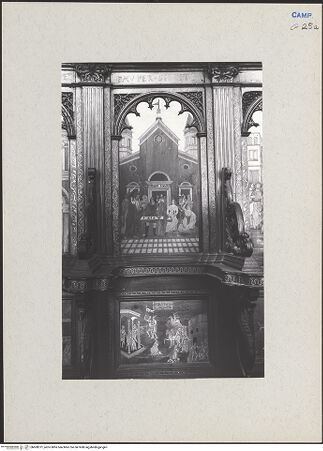 Vorderseite von Hutzel, Max [https://www.deutsche-digitale-bibliothek.de/content/lizenzen/rv-ez/] Coro dei Padri (Chor der Mönche)Dorsale mit neutestamentlichen SzenenBildfeld 14: Reinigung des Tempels; Szene aus der Geschichte des Kartäuserordens - Gesamtansicht, bh600371_recto. Foto: Hutzel, Max.