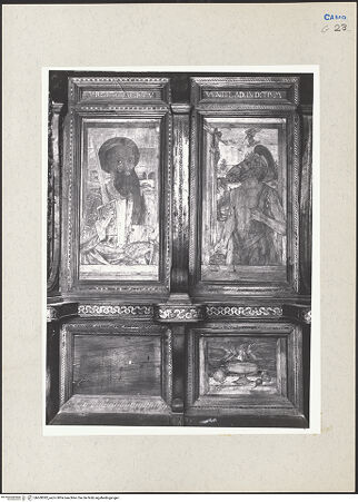 Vorderseite von Hutzel, Max [https://www.deutsche-digitale-bibliothek.de/content/lizenzen/rv-ez/] Coro dei Conversi (Laienchor)Sedilien mit Heiligen und EremitenBildfeld 1 und 2: Heiliger Paulus, Heiliger Hieronymus; Stilleben - Gesamtansicht, bh600382_recto. Foto: Hutzel, Max.