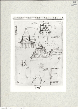 Vorderseite von Centro Studi Antonio Sangallo il Giovane, Montefiascone [https://www.deutsche-digitale-bibliothek.de/content/lizenzen/rv-ez/] Mausoleum von Halikarnass, Rekonstruktion - , bh600616_recto. Foto.