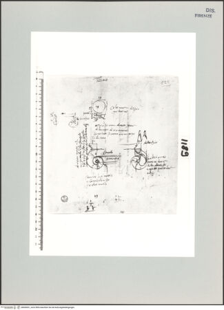 Vorderseite von Centro Studi Antonio Sangallo il Giovane, Montefiascone [https://www.deutsche-digitale-bibliothek.de/content/lizenzen/rv-ez/] Studien ionischer Kapitelle nach Vitruv - , bh600651_recto. Foto.