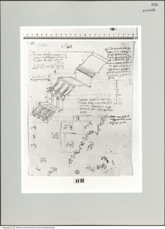 Vorderseite von Centro Studi Antonio Sangallo il Giovane, Montefiascone [https://www.deutsche-digitale-bibliothek.de/content/lizenzen/rv-ez/] Studien nach antiken Gebälken - , bh600656_recto. Foto.